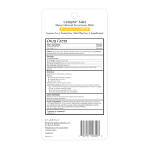 Cetaphil Sheer Mineral Sunscreen Stick SPF 50 Cetaphil