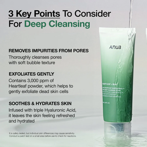 Heartleaf Quercetinol Pore Deep Cleansing Foam Anua