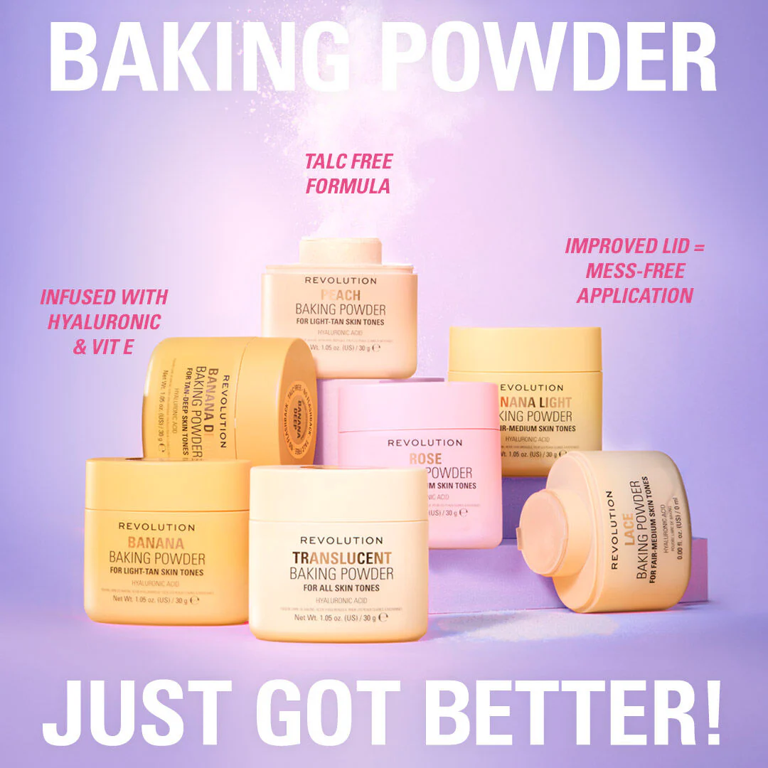 Makeup Revolution Loose Baking Powder - Rose