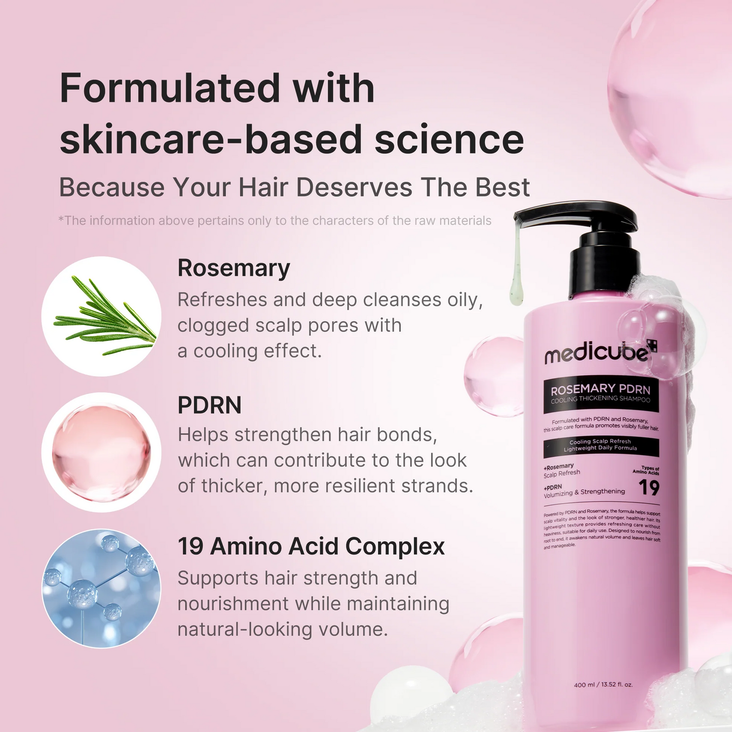 Medicube Rosemary PDRN Cooling Thickening Shampoo 400 ml