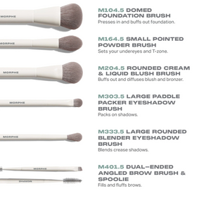 Morphe Along for the Glide 6-Piece Travel Brush Set Morphe
