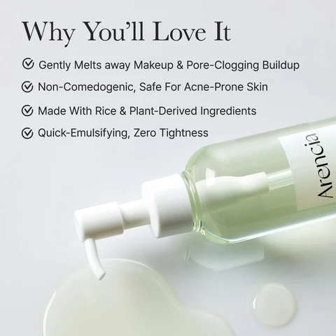 Arencia Pore Melt Mochi Cleansing Oil 200ml for double cleansing