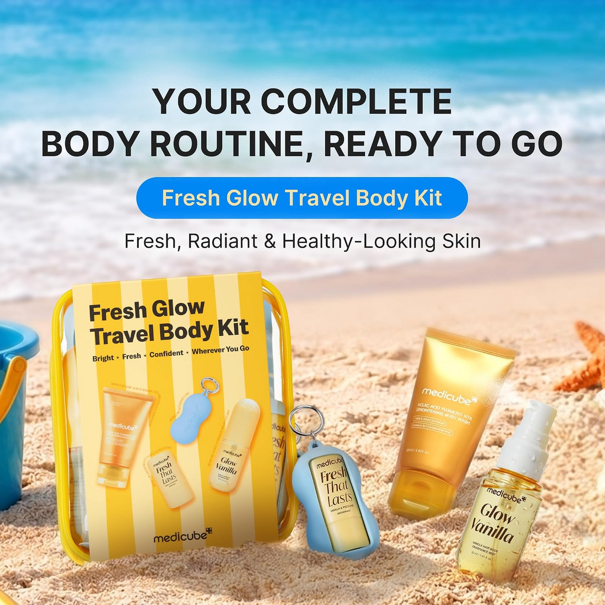 Medicube Fresh Glow Body Kit | Travel-Ready Hair & Body Set - image 5