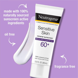 Neutrogena Sensitive Skin Mineral Sunscreen Lotion SPF 60+ Neutrogena