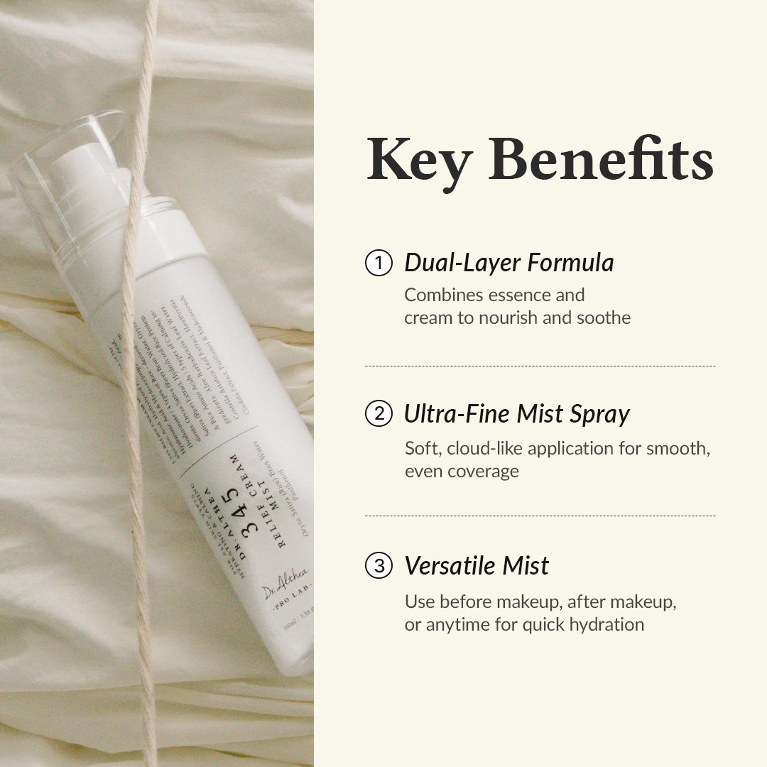 345 3-Step Skincare Routine (Serum + Cream + Mist)