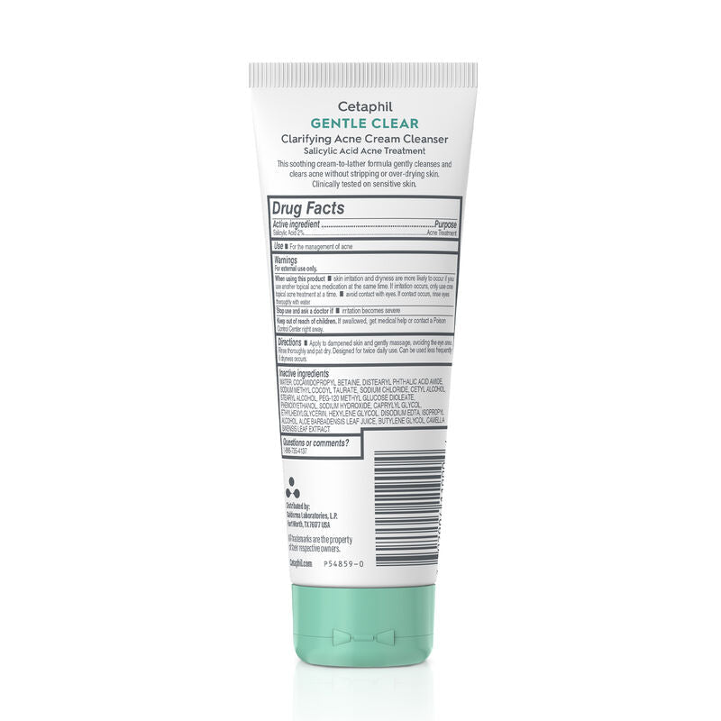 Cetaphil Gentle Clear Clarifying Acne Cream Cleanser Cetaphil