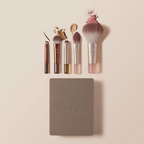 Real Techniques New Nudes 2.0 On-The-Glow Mini Brush Set + Mirrored Compact