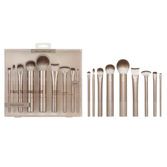 Real Techniques Au Naturale 9 Piece Glow Makeup Brush Set