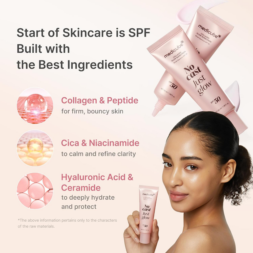 Medicube Sunscreen No Cast Just Glow Collagen SPF 50+ PA++++