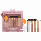 Real Techniques Wrapped In Glow Brush + Sponge 9 Piece Holiday Gift Set