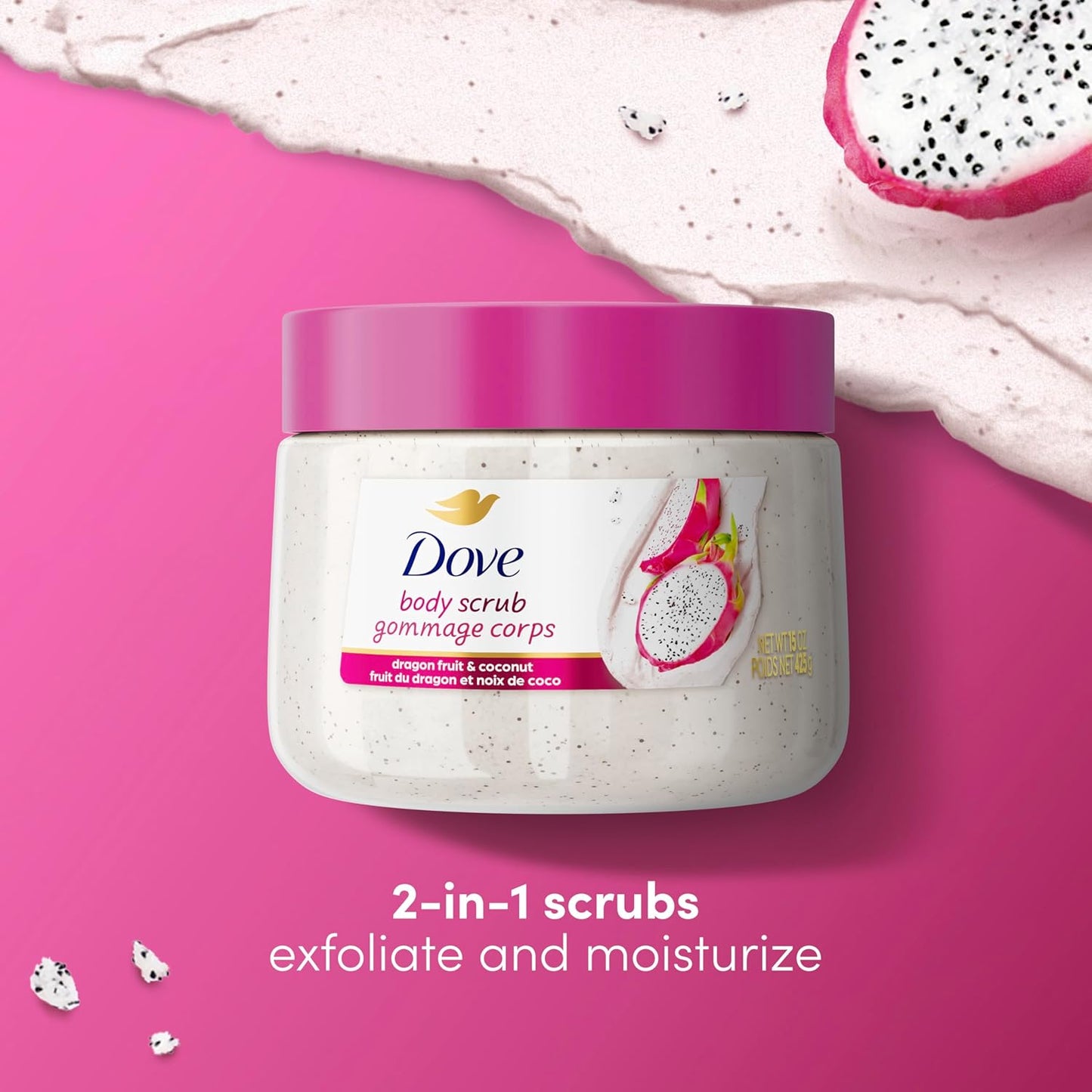 Dove Body Scrub Dragon Fruit & Coconut Cream Body