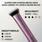 Real Techniques Big Blends Energy Brush + Dual-Sided Puff Set – 6 Piece Set