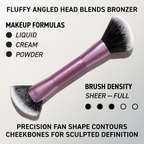 Real Techniques Big Blends Energy Brush + Dual-Sided Puff Set – 6 Piece Set