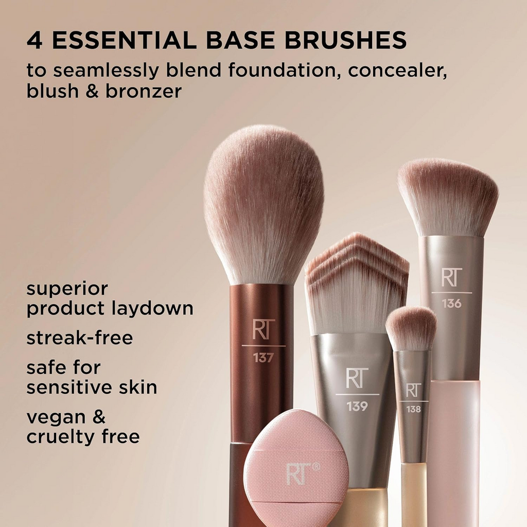 Real Techniques, New Nudes 2.0, Blurred Base Set | Bonus mini powder puff