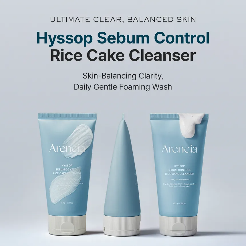 ARENCIA Hyssop Sebum Control Rice Cake Cleanser