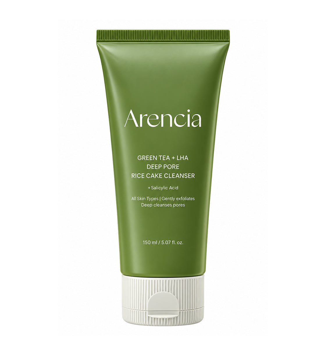 ARENCIA Green Tea + LHA Deep Pore Rice Cake Cleanser