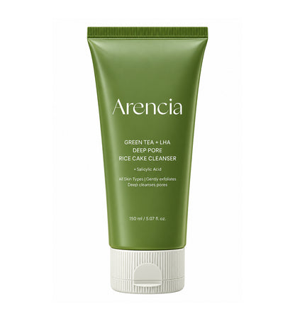 ARENCIA Green Tea + LHA Deep Pore Rice Cake Cleanser 150g