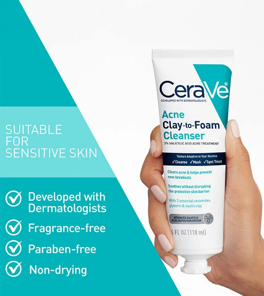 CeraVe Acne Clay To Foam Cleanser Cerave