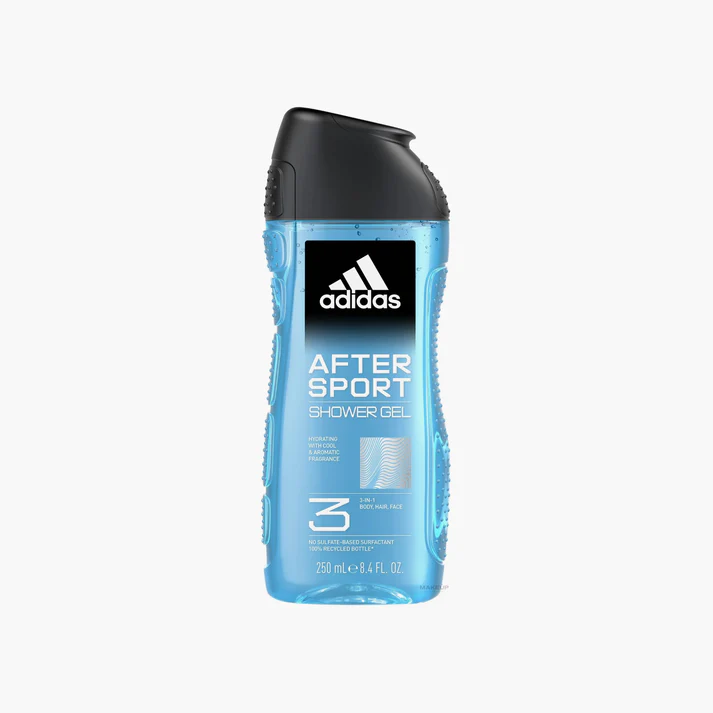 Adidas After Sport Shower Gel 3-In-1 Body Hair Face