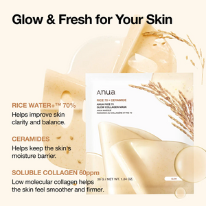 Anua Rice 70 Glow Collagen Mask Anua