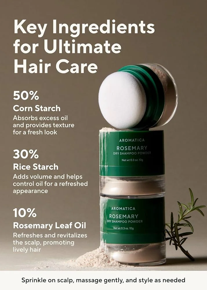 Rosemary Dry Shampoo Powder 10g Aromatica