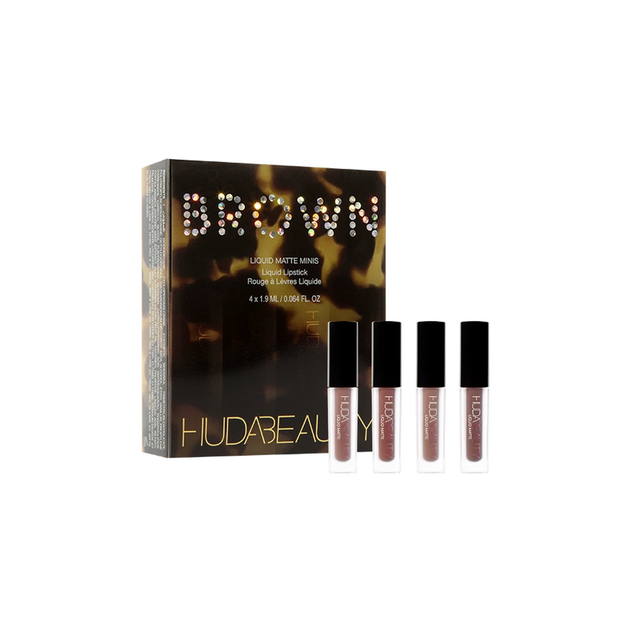 Huda Beauty Brown Obsessions Liquid Matte Minis - Set Of 4