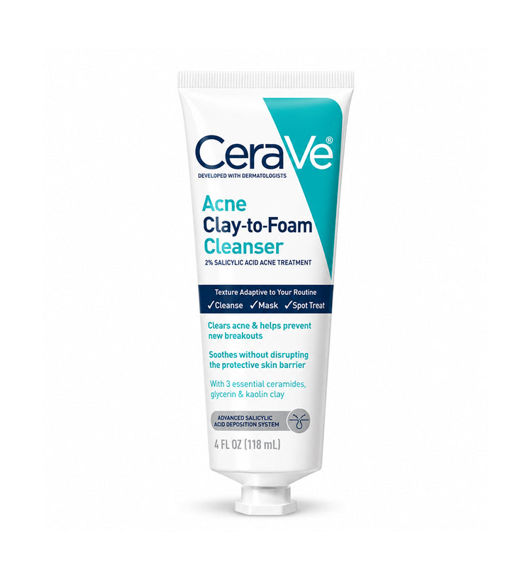 CeraVe Acne Clay To Foam Cleanser