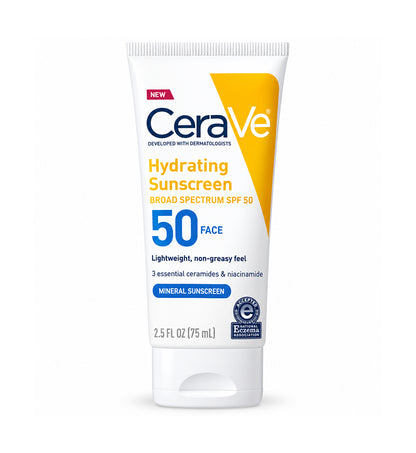 CeraVe Hydrating Mineral Sunscreen Face SPF 50
