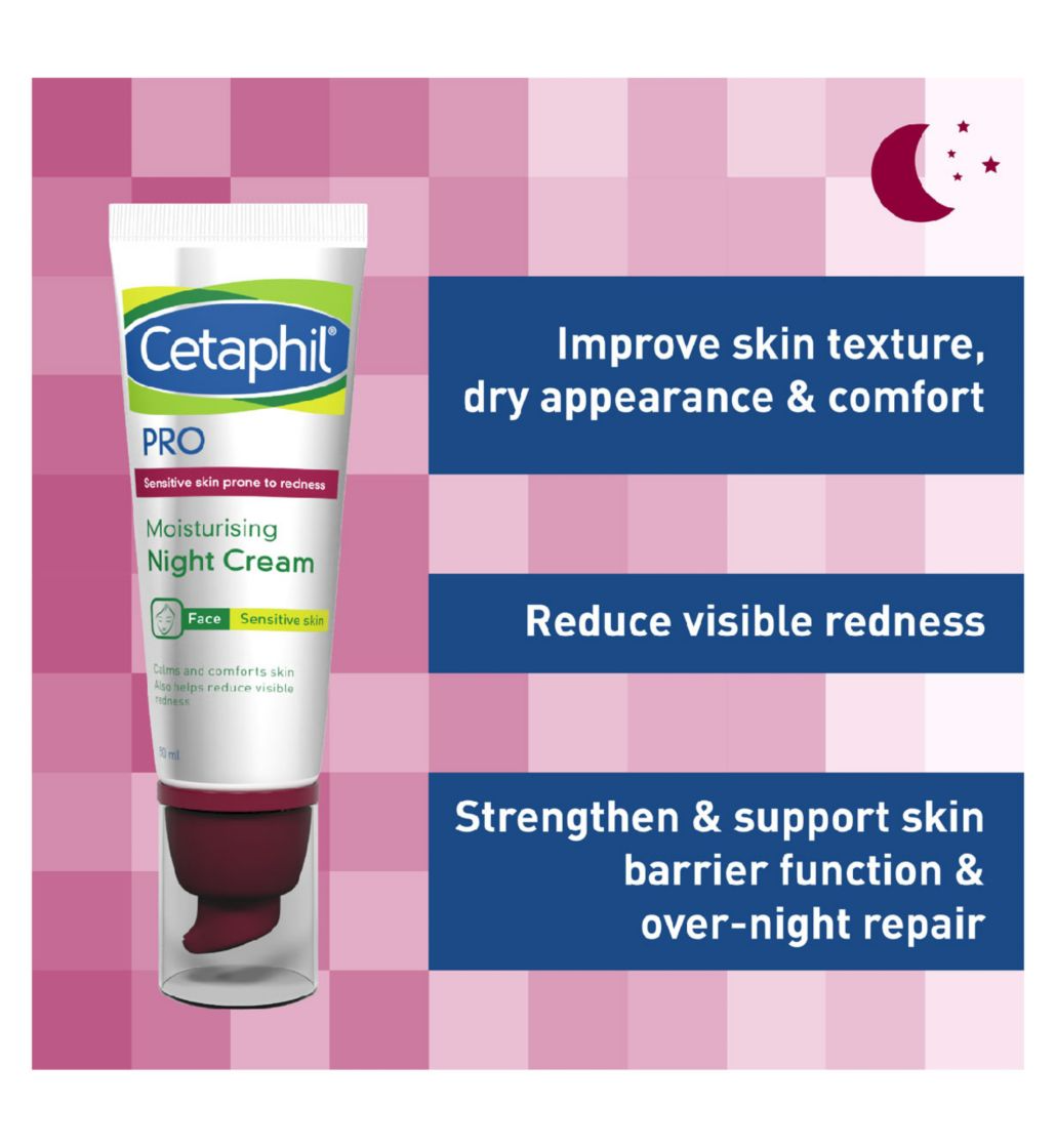 Cetaphil Pro Redness Prone Skin Moisturising Night Cream Cetaphil