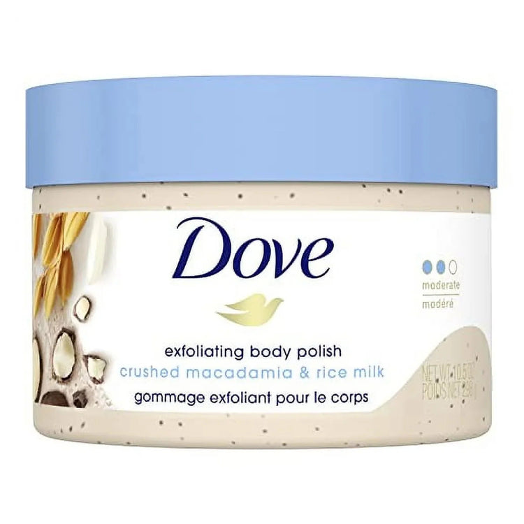 Dove Body Polish Crushed Macadamia & Rice Milk 298Gm