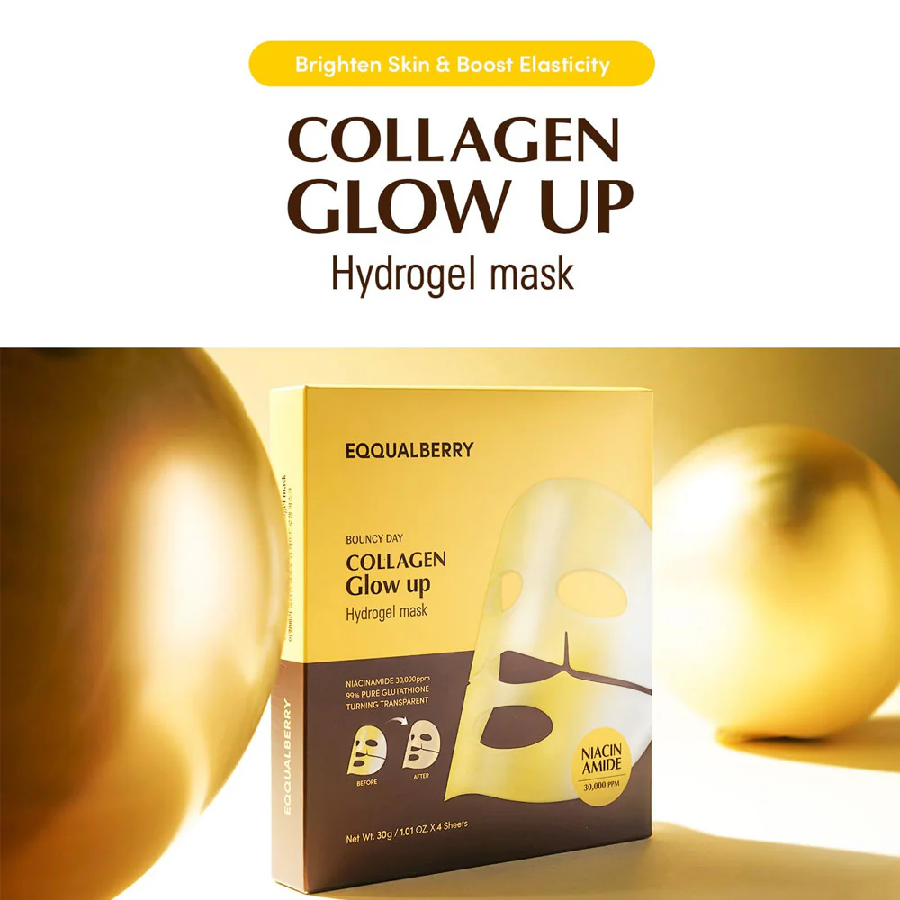 EQQUALBERRY Collagen Glow up Hydrogel Mask (Single Sheet) EQQUALBERRY