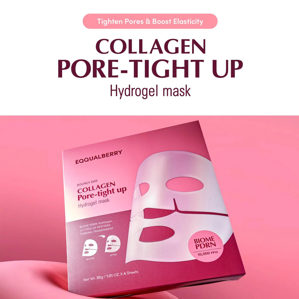 EQQUALBERRY Collagen Pore-tight up Hydrogel Mask (Single Sheet) EQQUALBERRY