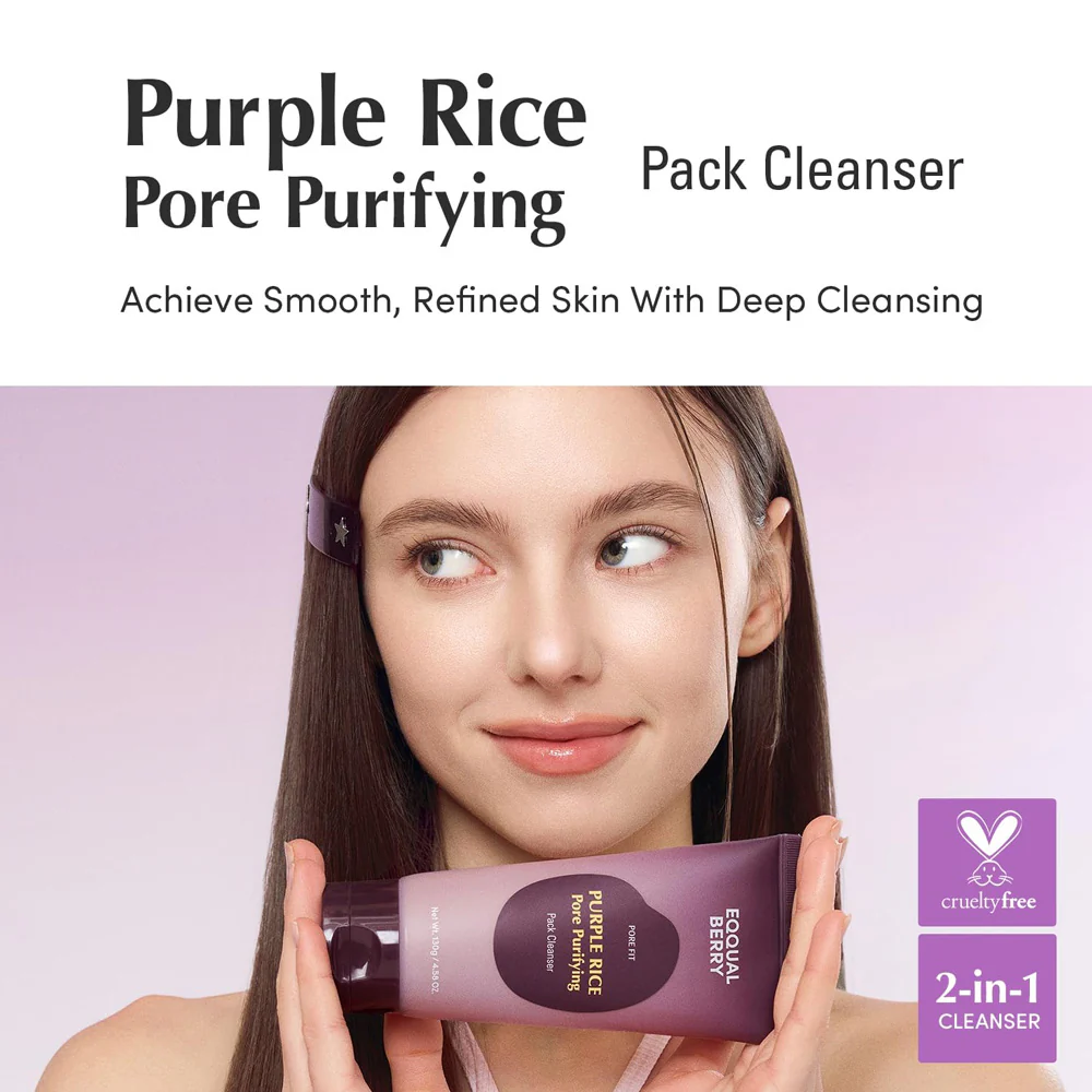 EQQUALBERRY Purple Rice Pore Purifying Pack Cleanser