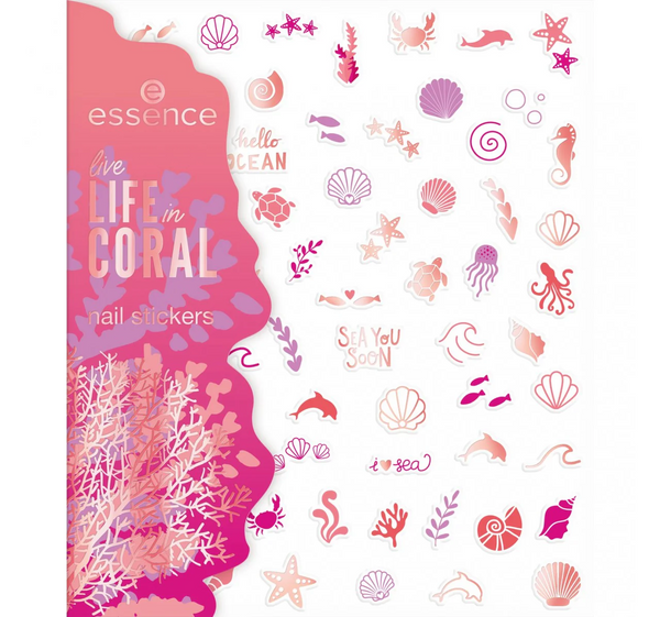 Essence LIFE in CORAL nail stickers 01