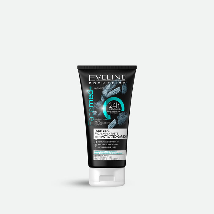 Eveline Facemed+ Facial Wash Gel Activated Carbon 150ml