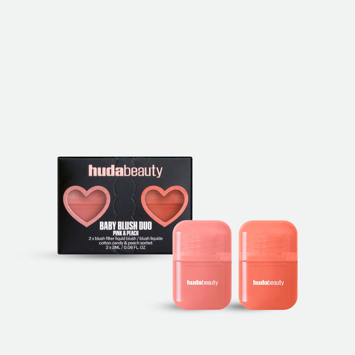 Huda Beauty Baby Blush Duo Pink And Peach