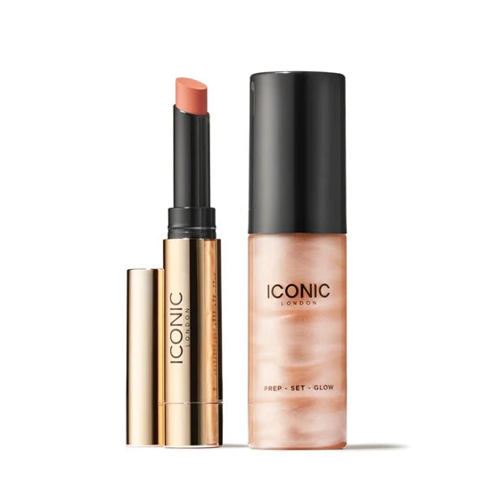 ICONIC London Power Couple Gift Set – Glow-Enhancing Makeup Setting Spray &amp; Hydrating Tinted Lip Balm