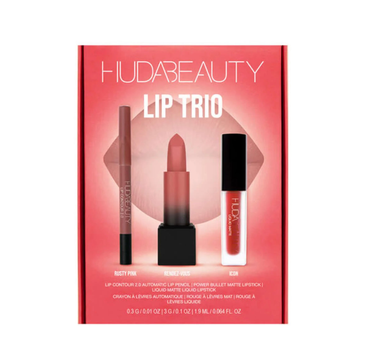 Huda Beauty The Ultimate Lip Trio Set Icon