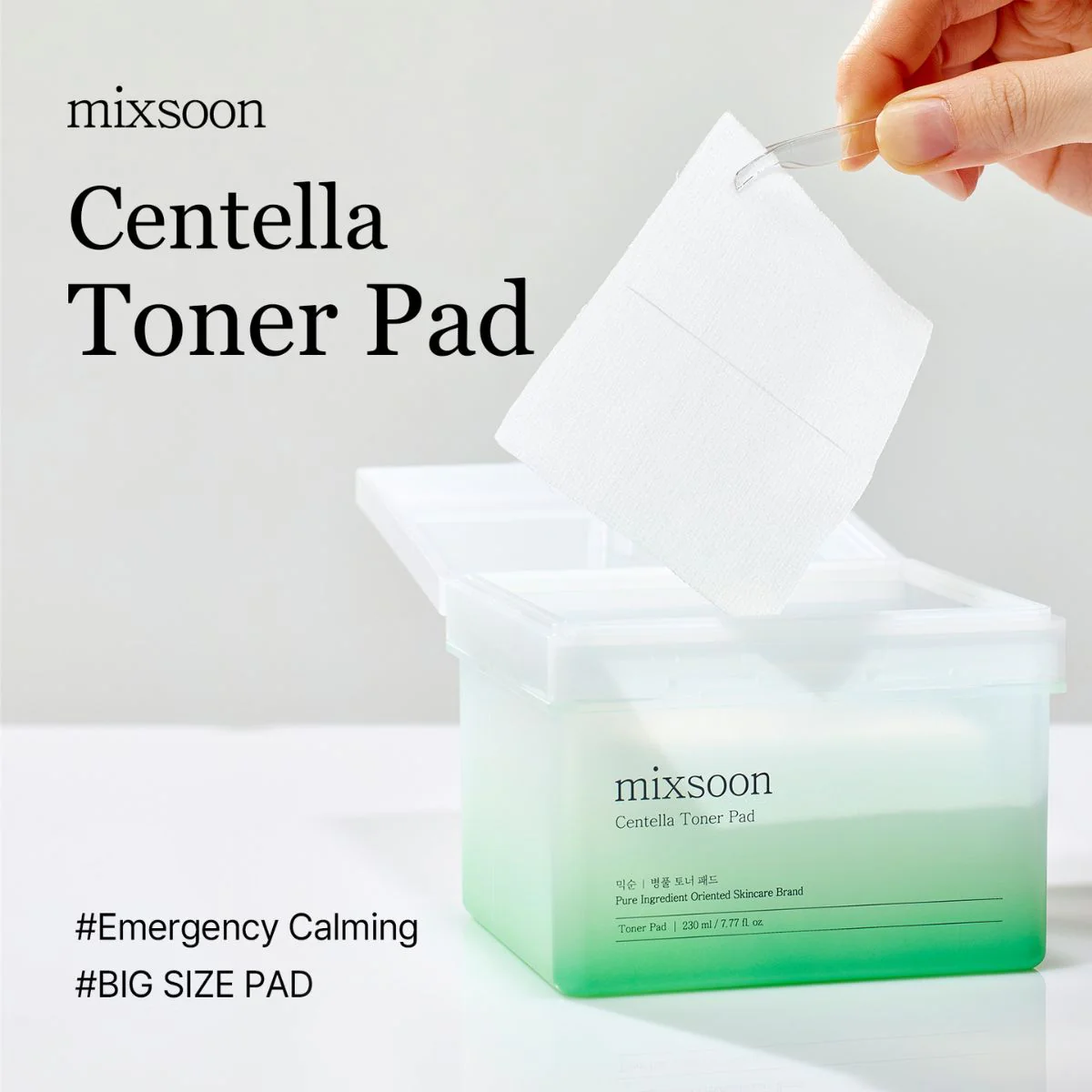 Mixsoon Mung Bean Seed Essence Centella Toner Pad (120 sheets) Mixsoon