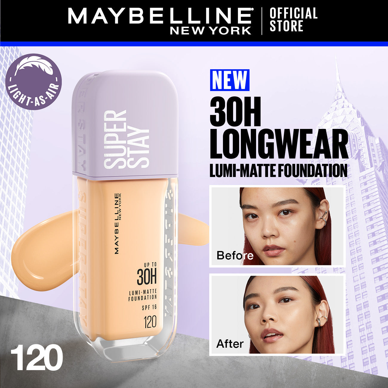 Maybelline New York Superstay Lumi-Matte 30H Foundation 30ml