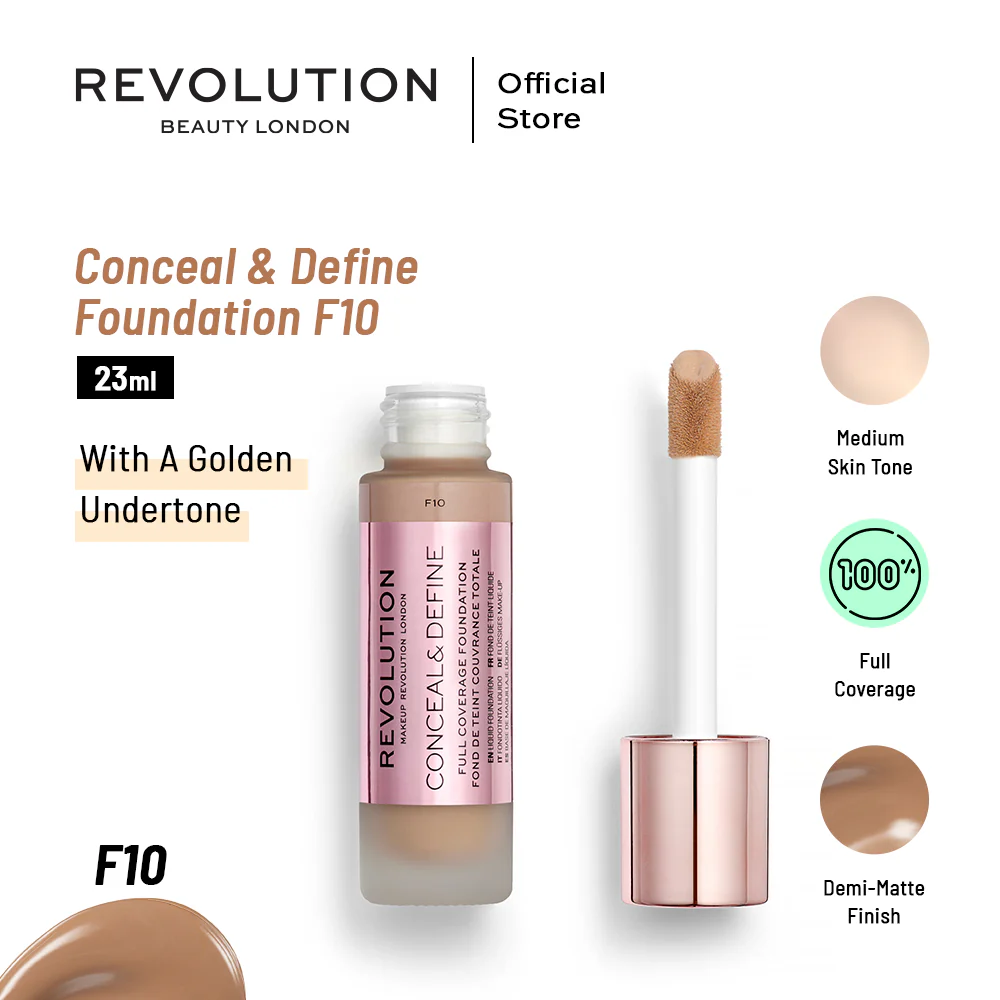 Makeup Revolution Conceal & Define Foundation - F10