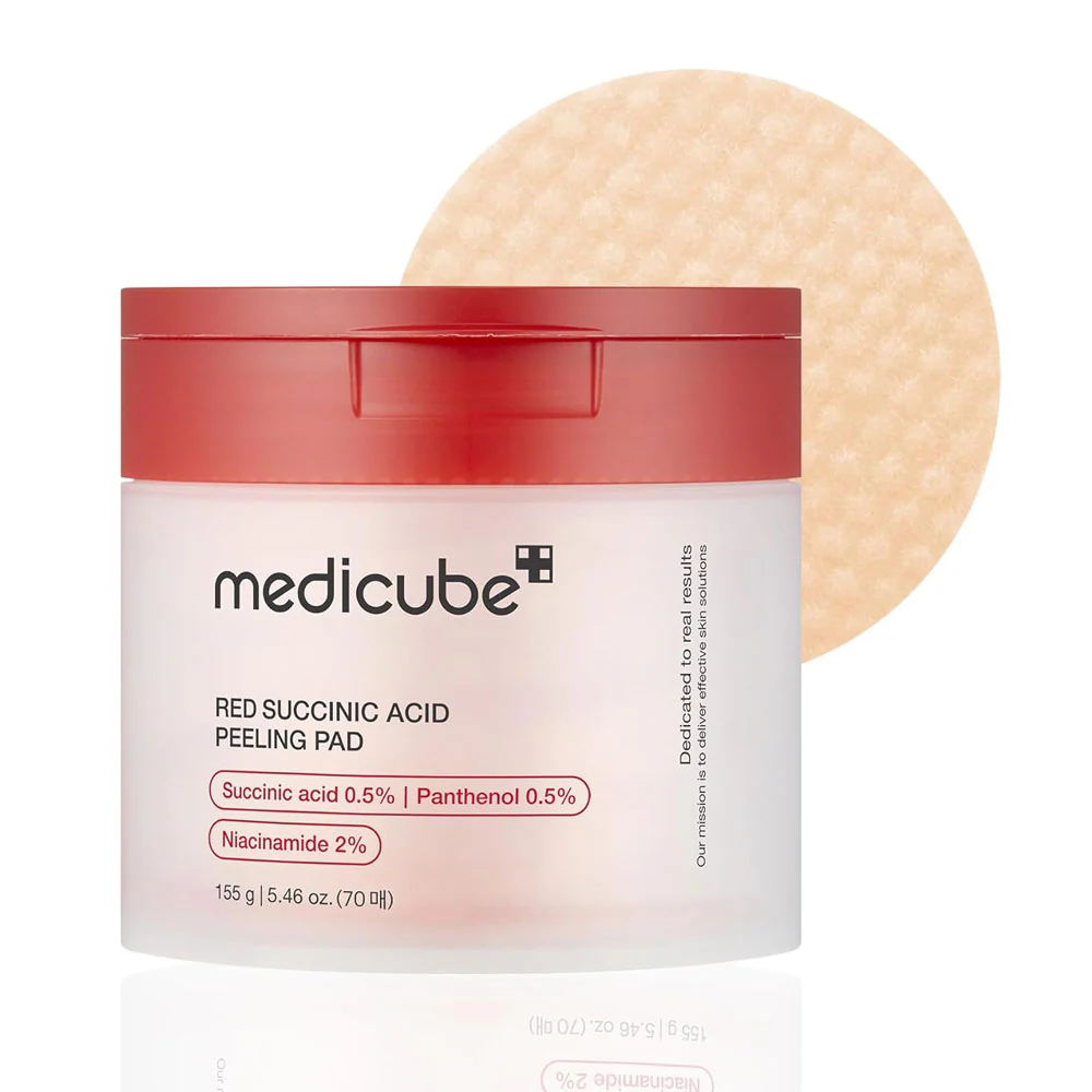 Medicube Red Succinic Acid Panthenol Facial Peeling Pads Medicube
