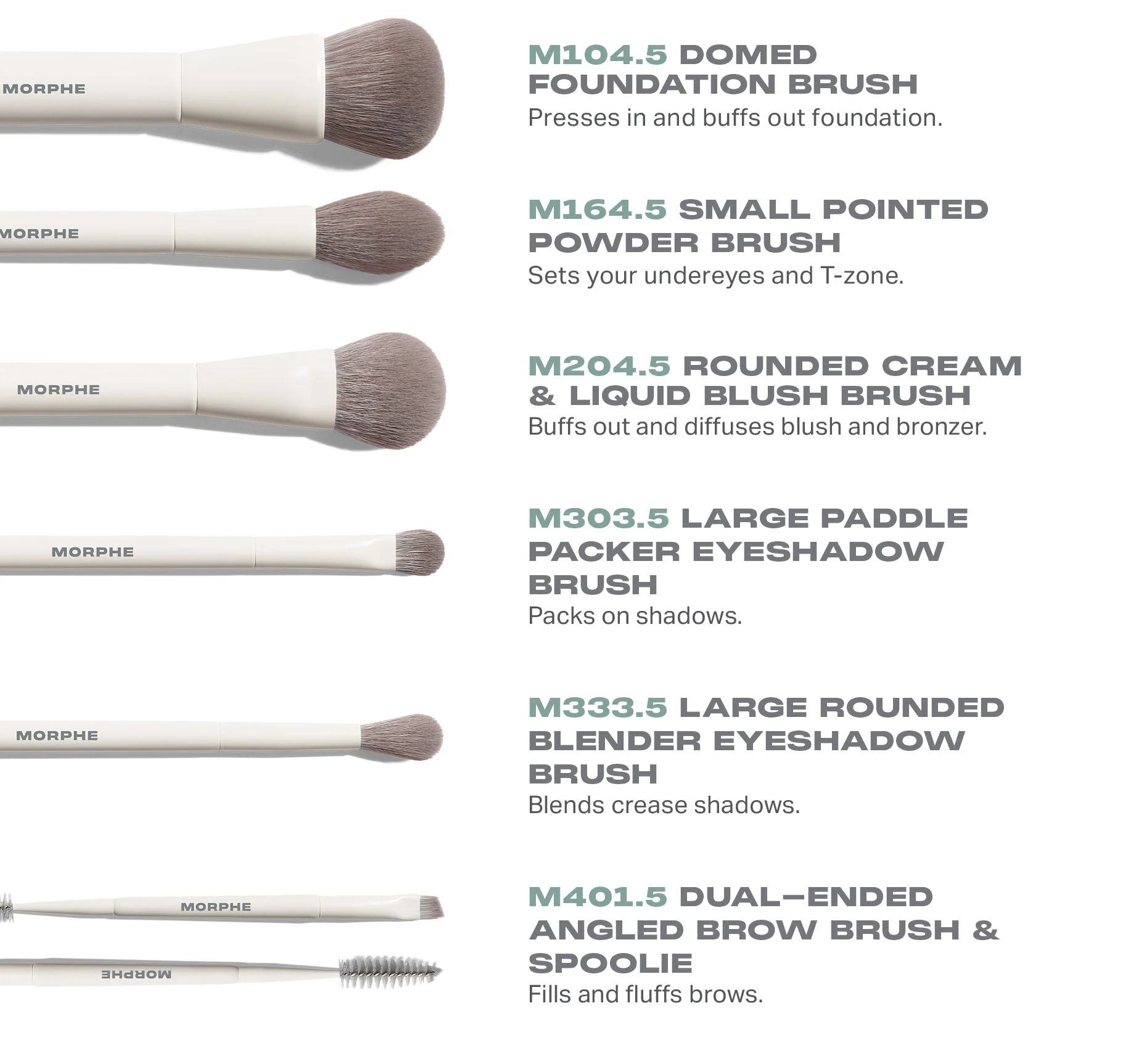 Morphe Along for the Glide 6-Piece Travel Brush Set
