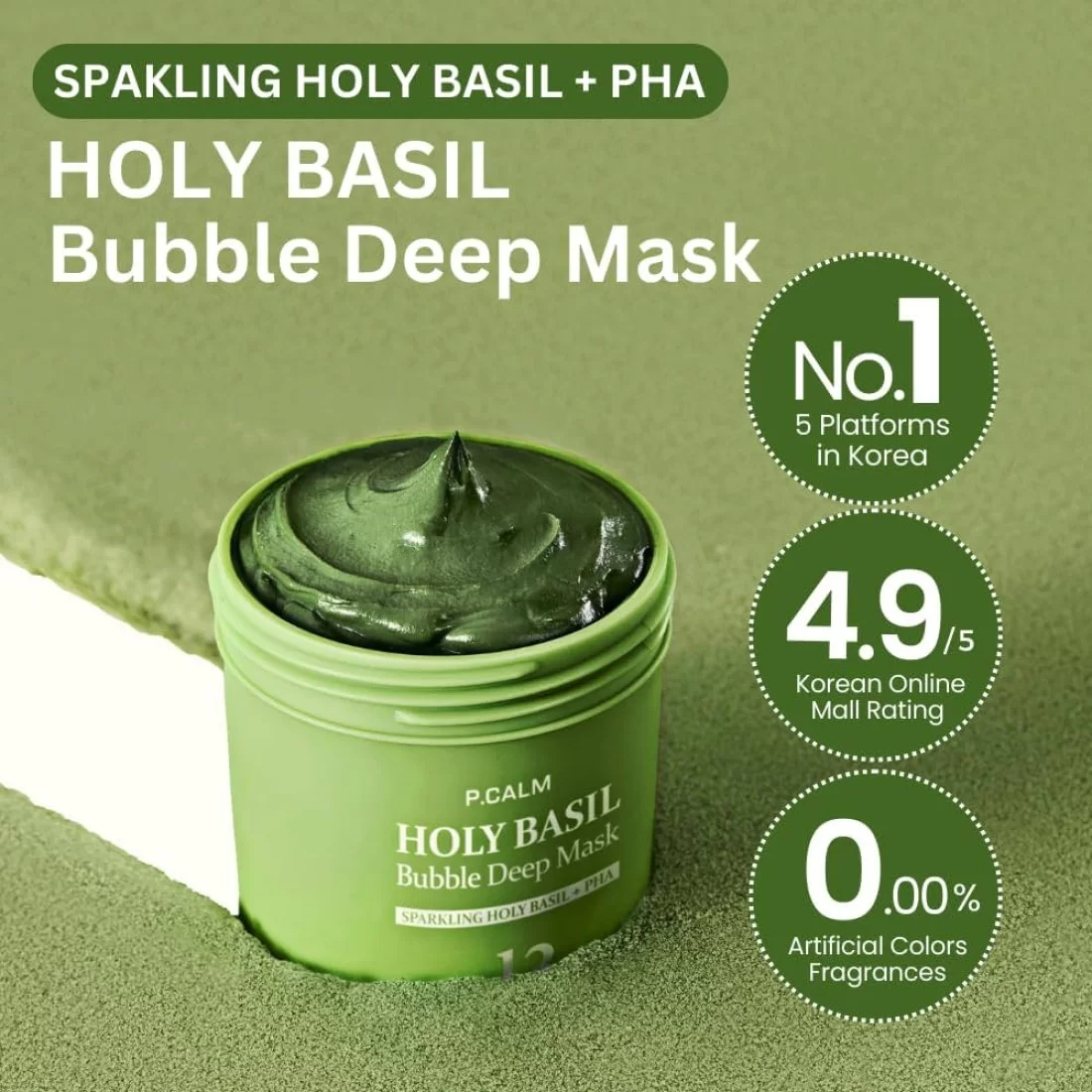 P.Calm Holy Basil Bubble Deep Mask