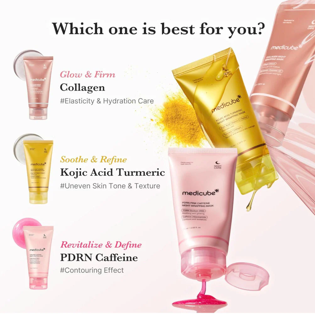 Medicube PDRN Pink Caffeine Overnight Wrapping Mask