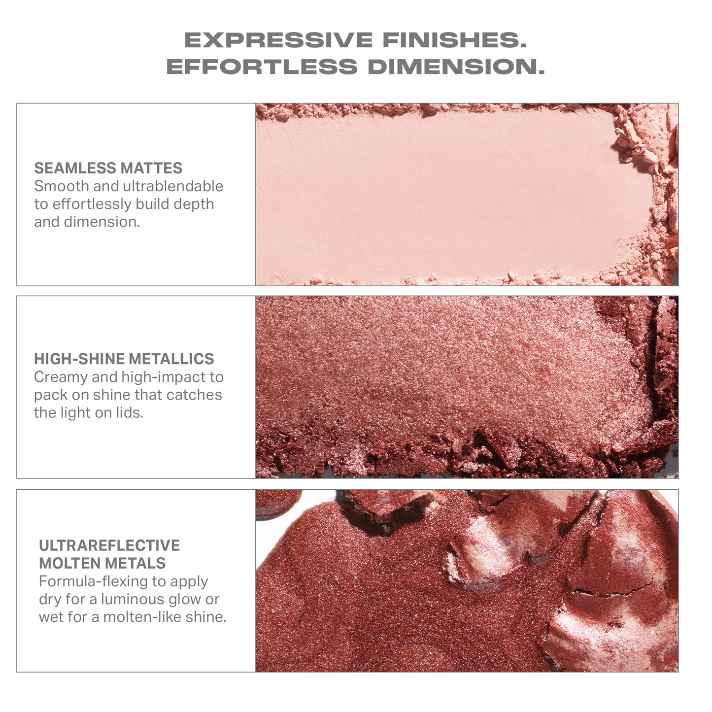 Morphe Dazzling Metal lics Eyeshadow Trio -  Platinum Bombshell