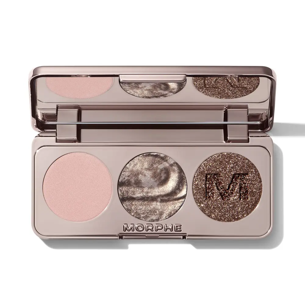 Morphe Dazzling Metal lics Eyeshadow Trio -  Platinum Bombshell