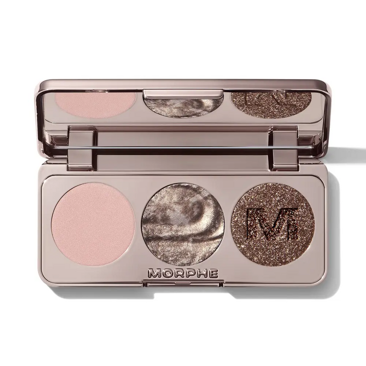 Morphe Dazzling Metal lics Eyeshadow Trio -  Platinum Bombshell