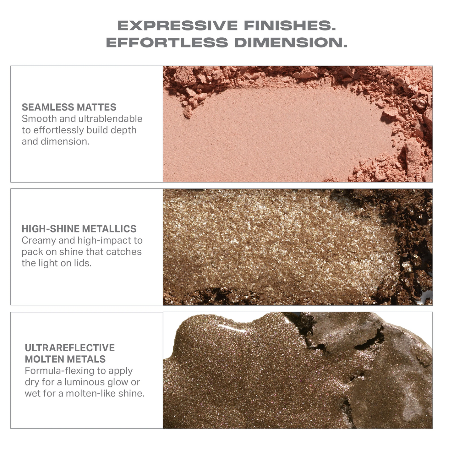 Morphe Dazzling Metal lics Eyeshadow Trio -  Platinum Bombshell