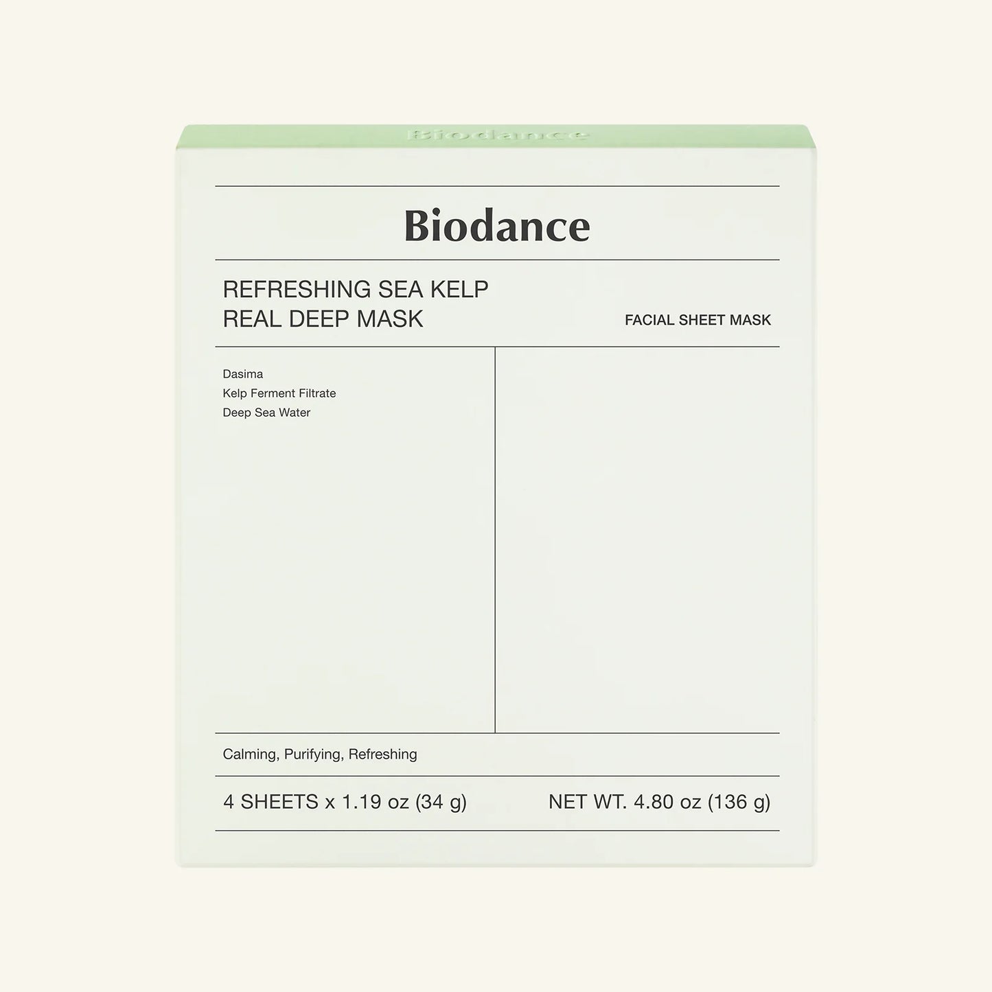 Biodance Refreshing Sea kelp Real Deep Mask